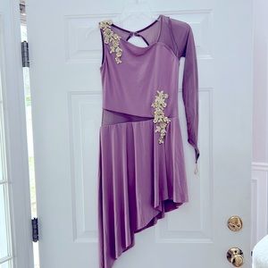 Weissman Dance Costume Light Purple One Sleeve Dress. New Adult Medium
